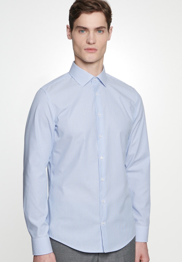 Slim Business Hemd Streifen in Hellblau |  Seidensticker Onlineshop