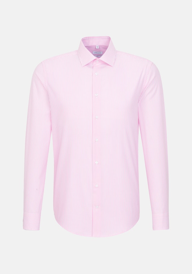 Non-iron Popeline Business overhemd in Slim with Kentkraag in Roze/Pink |  Seidensticker Onlineshop