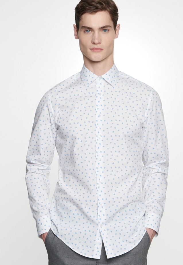 Slim Business Shirt Print in Turquoise |  Seidensticker Onlineshop