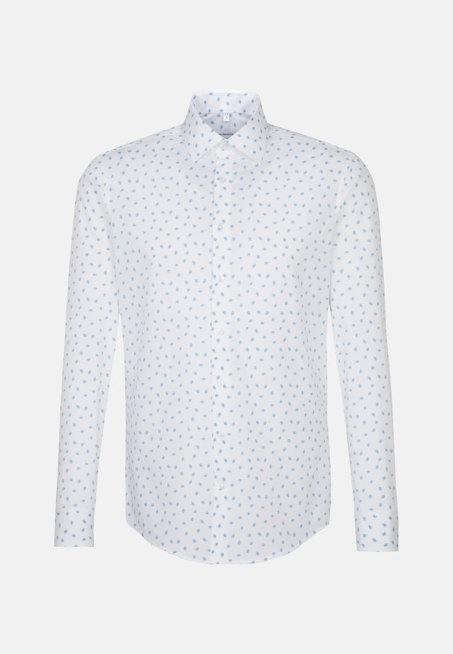 Slim Business Shirt Print in Turquoise |  Seidensticker Onlineshop