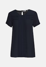 Regular fit Shirtbluse Uni in Dunkelblau |  Seidensticker Onlineshop