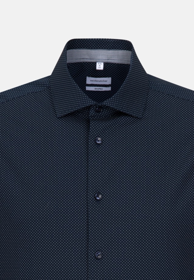 Shaped Business Hemd Punkte in Dunkelblau |  Seidensticker Onlineshop