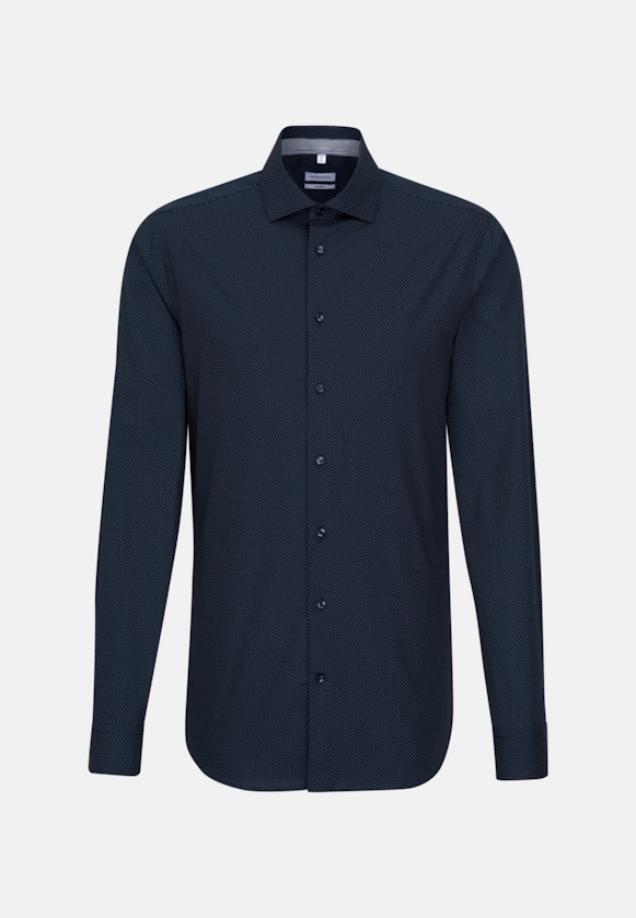 Shaped Business Hemd Punkte in Dunkelblau |  Seidensticker Onlineshop