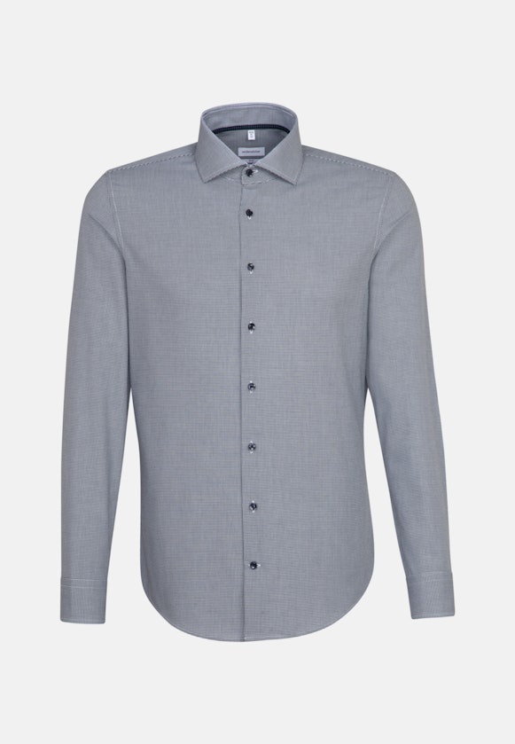 Chemise Business Slim Popeline Col Kent in Bleu Foncé |  Seidensticker Onlineshop