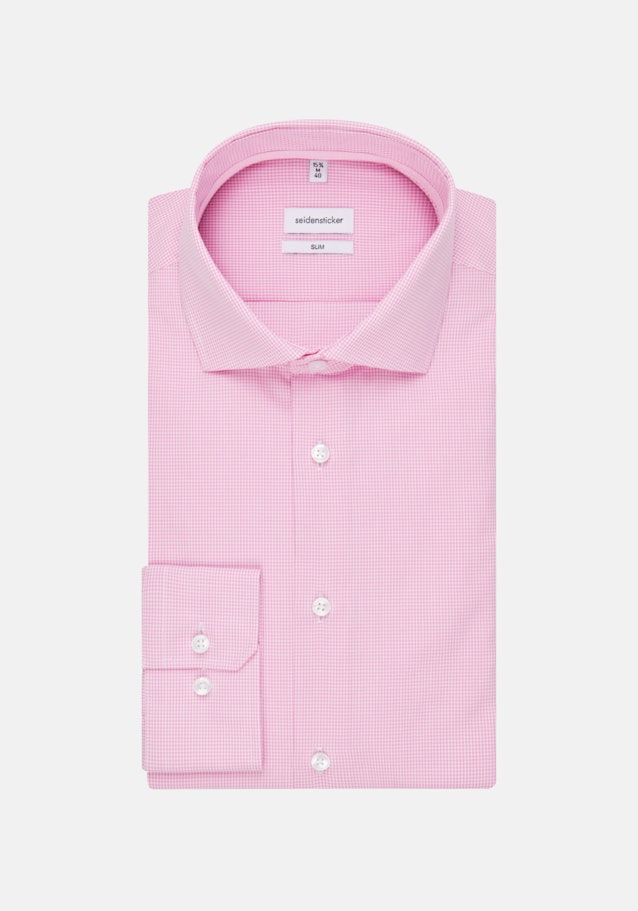 Bügelfreies Popeline Business Hemd in Slim mit Kentkragen in Rosa/Pink |  Seidensticker Onlineshop