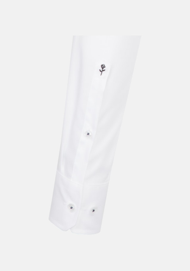 Bügelfreies Struktur Business Hemd in Slim mit Kentkragen und extra langem Arm in Weiß |  Seidensticker Onlineshop