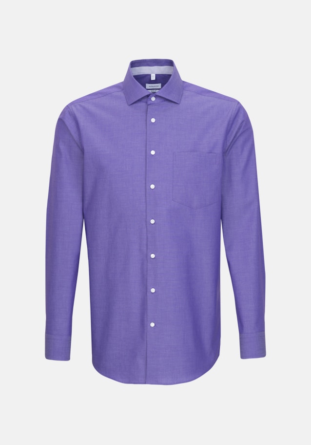 Non-iron Fil a fil Business overhemd in Regular with Kentkraag in Paars |  Seidensticker Onlineshop