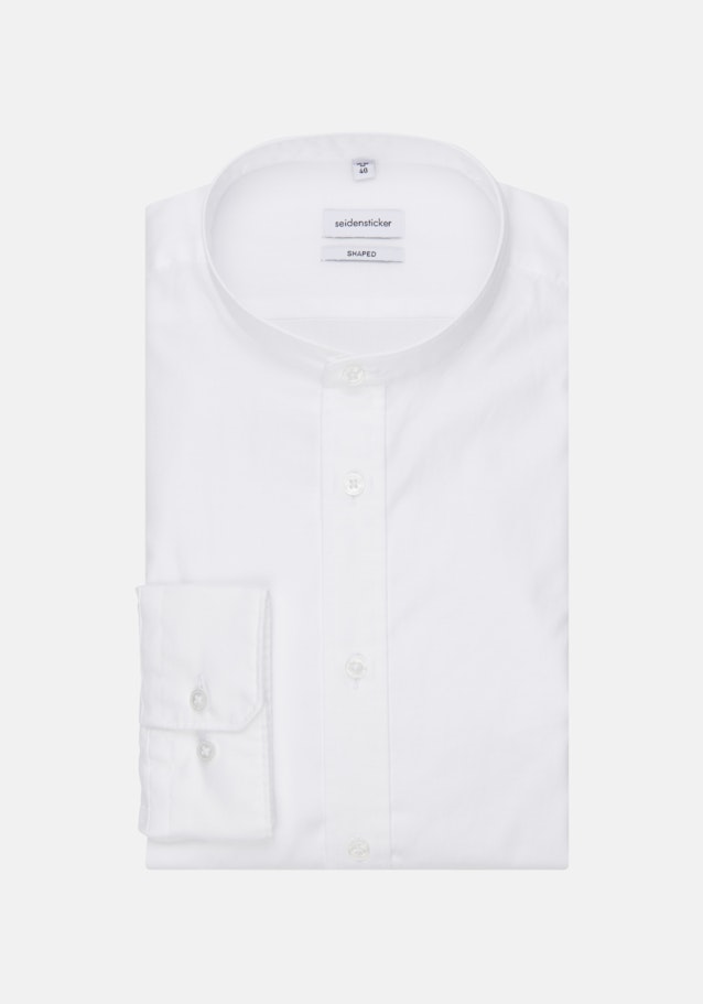 Easy-iron Twill Business Shirt in Shaped with Stand-Up Collar in White |  Seidensticker Onlineshop