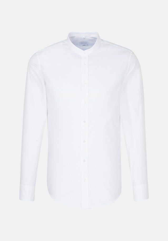 Easy-iron Twill Business Shirt in Shaped with Stand-Up Collar in White |  Seidensticker Onlineshop