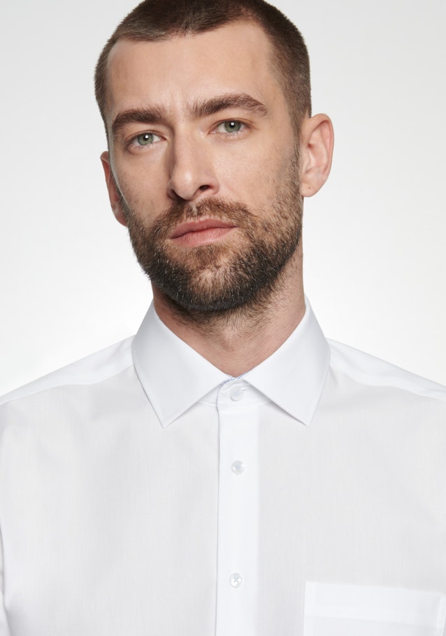 Non-iron Poplin Business Shirt in Comfort with Kent-Collar in White |  Seidensticker Onlineshop