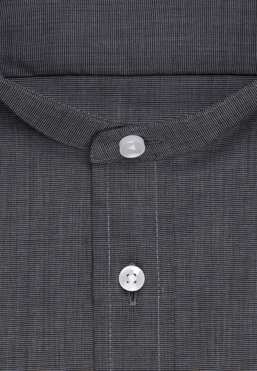 Bügelfreies Fil a fil Business Hemd in X-Slim mit Stehkragen in Grau |  Seidensticker Onlineshop