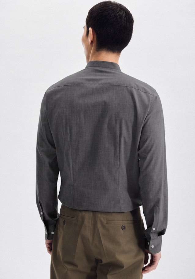 Non-iron Fil a fil Business overhemd in X-Slim with Opstaande Kraag in Grijs |  Seidensticker Onlineshop