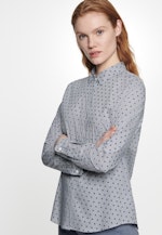 Slim fit Hemdbluse Punkte in Dunkelblau |  Seidensticker Onlineshop