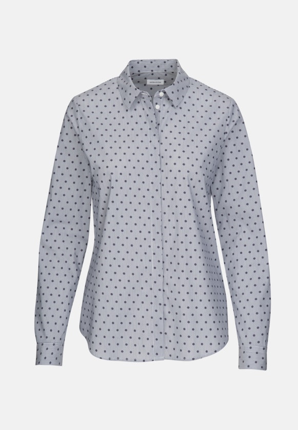 Slim fit Hemdbluse Punkte in Dunkelblau |  Seidensticker Onlineshop