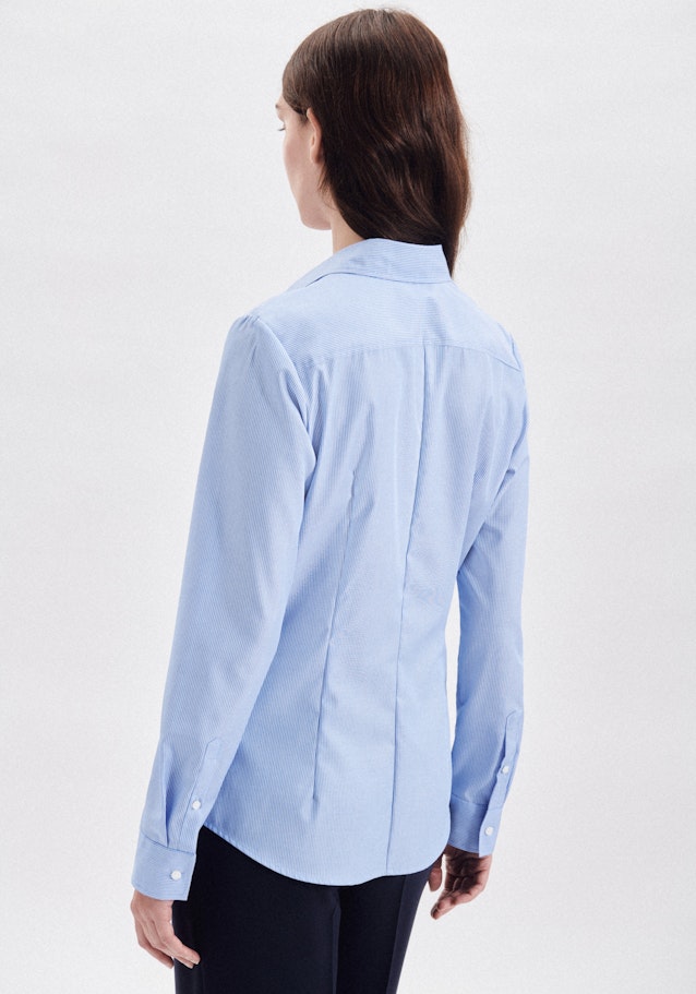 Non-iron Popeline Shirtblouse in Lichtblauw |  Seidensticker Onlineshop