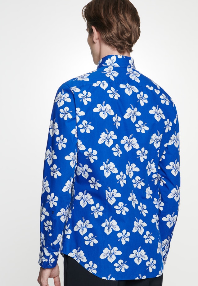 Slim Business Shirt Floral in Medium Blue |  Seidensticker Onlineshop