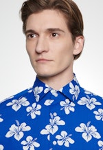 Slim Business Shirt Floral in Medium Blue |  Seidensticker Onlineshop