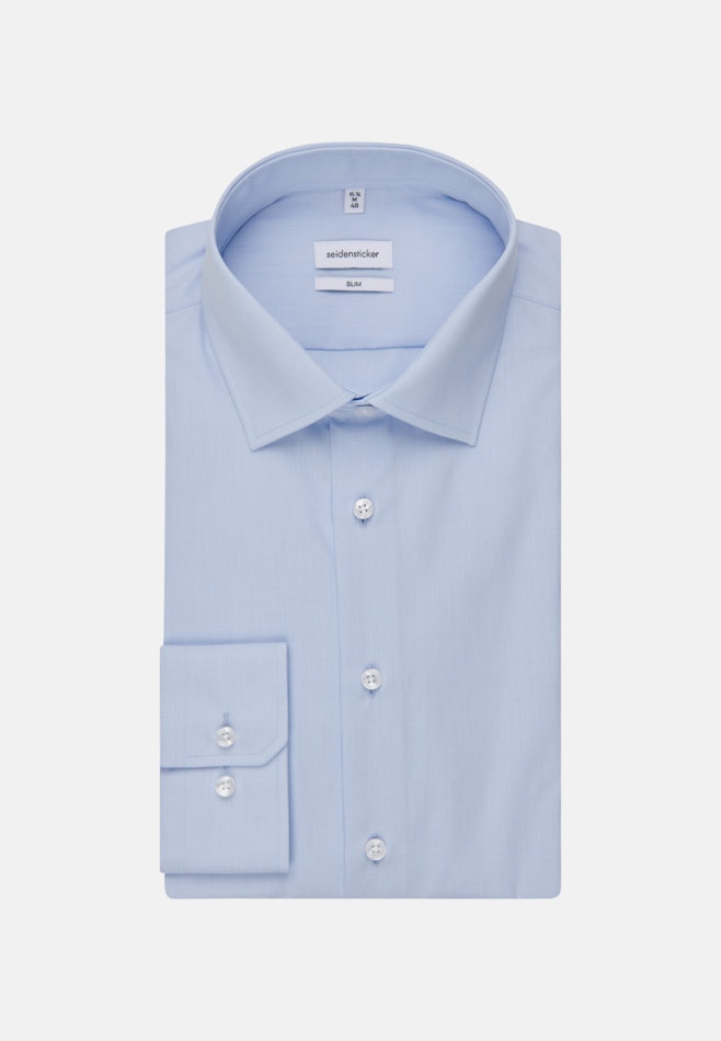 Non-iron Structure Business Shirt in Slim with Kent-Collar in Light Blue | Seidensticker online shop