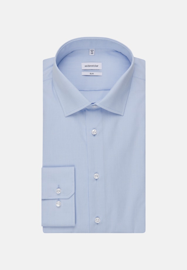 Non-iron Structure Business Shirt in Slim with Kent-Collar in Light Blue | Seidensticker Onlineshop