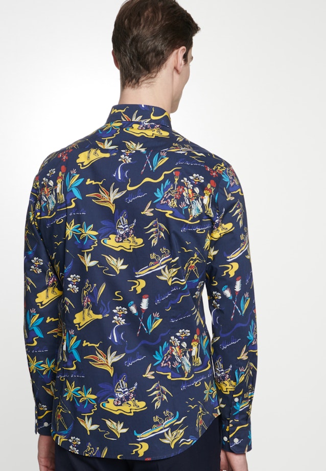 Slim Chemise Business Imprimé in Bleu Foncé |  Seidensticker Onlineshop