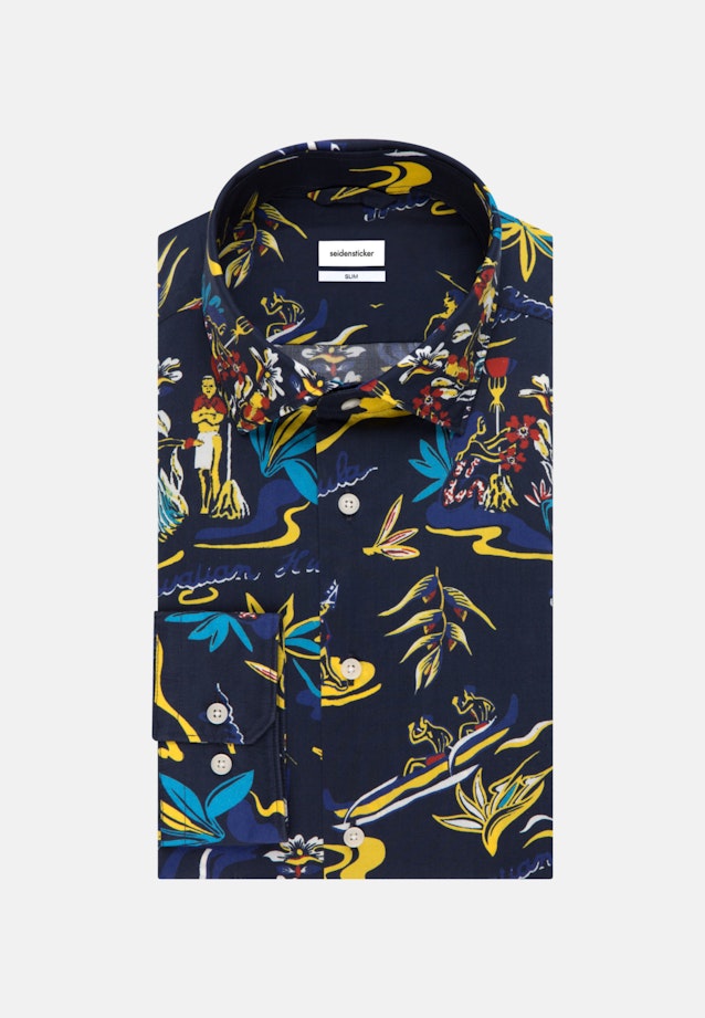Slim Chemise Business Imprimé in Bleu Foncé |  Seidensticker Onlineshop