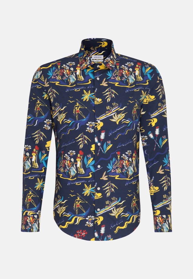 Slim Chemise Business Imprimé in Bleu Foncé |  Seidensticker Onlineshop