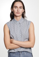 Slim Fit Hemdbluse Punkte in Dunkelblau |  Seidensticker Onlineshop