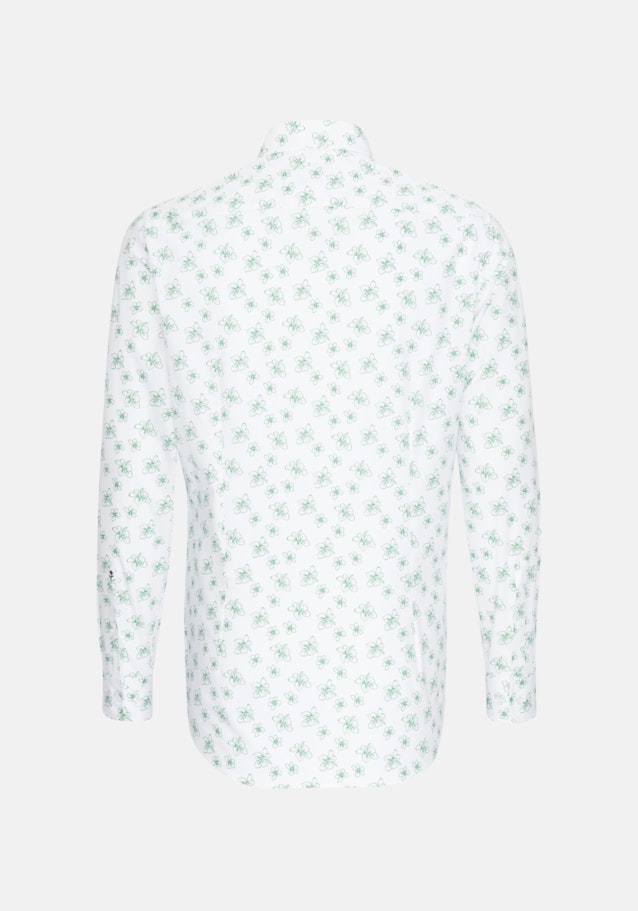 Popeline Business Hemd in Slim mit Covered-Button-Down-Kragen in Weiß |  Seidensticker Onlineshop