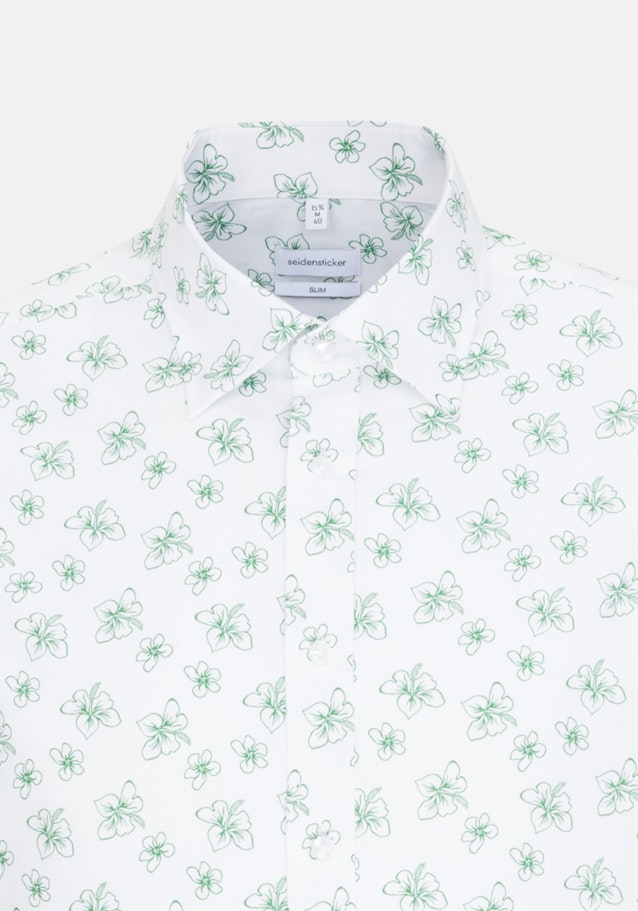 Business Shirt in Slim with Covered-Button-Down-Collar in White |  Seidensticker Onlineshop