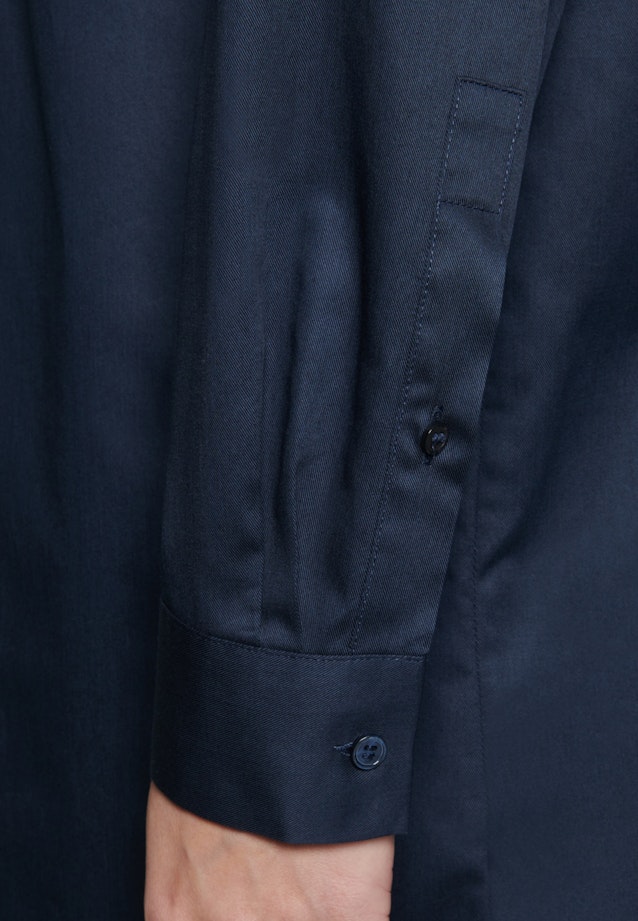Regular fit Longbluse Uni in Dunkelblau |  Seidensticker Onlineshop