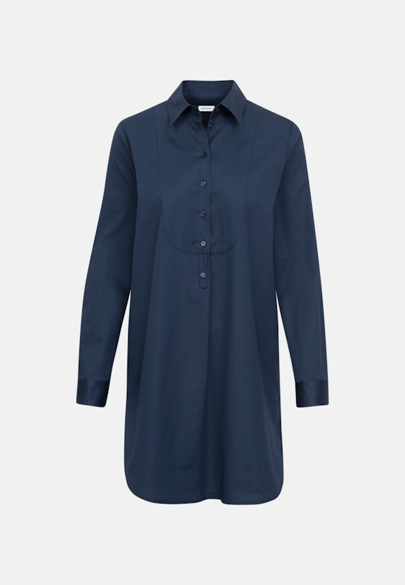Regular fit Longbluse Uni in Dunkelblau |  Seidensticker Onlineshop
