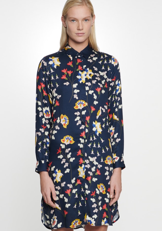 Gerader Schnitt (Normal-Fit) prodtyp Floral in Dark Blue | Seidensticker Onlineshop