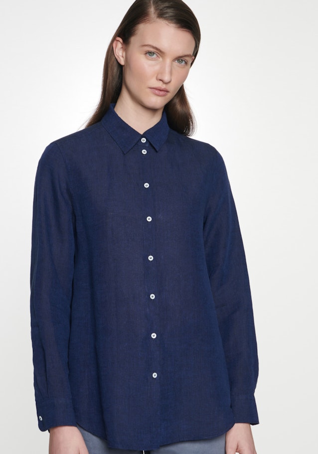 Hemdbluse Uni in Dunkelblau | Seidensticker Onlineshop