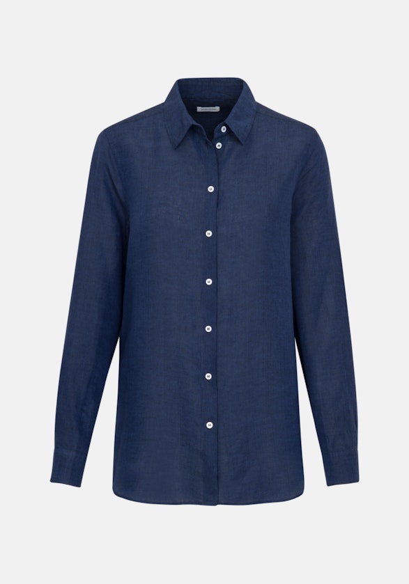 Hemdbluse Uni in Dunkelblau | Seidensticker Onlineshop