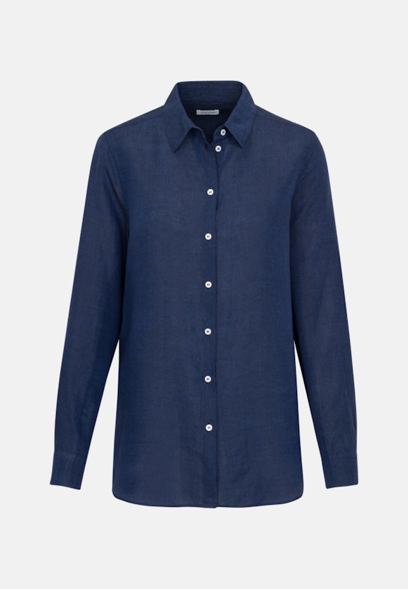 Hemdbluse Uni in Dunkelblau |  Seidensticker Onlineshop