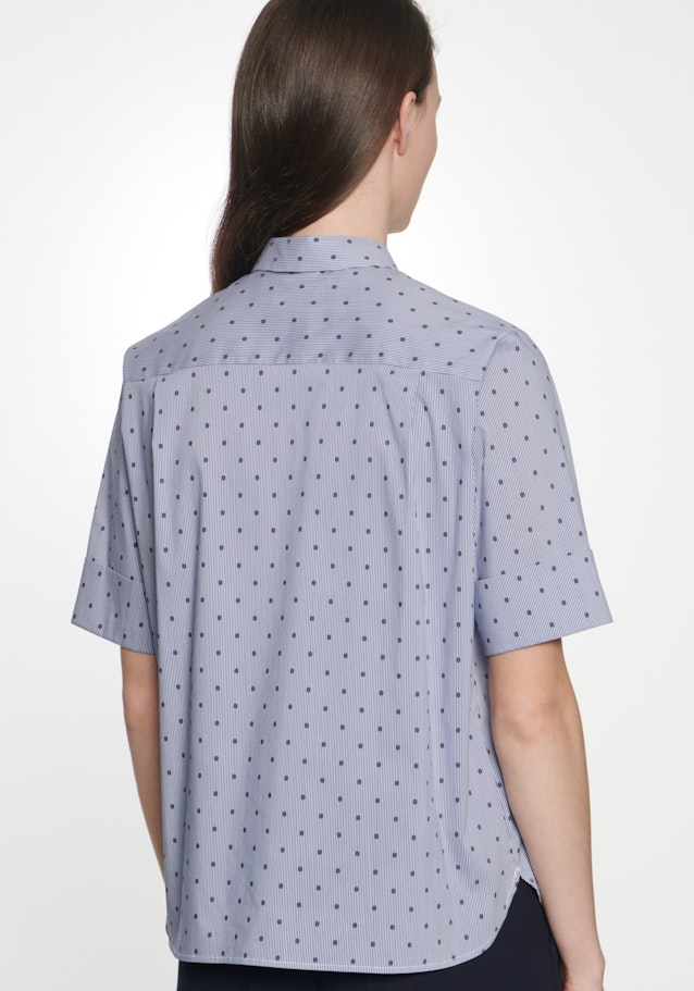 Regular fit Hemdbluse Punkte in Dunkelblau | Seidensticker Onlineshop