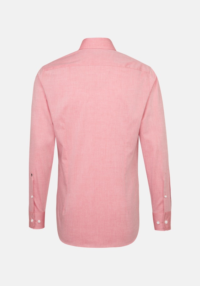 Bügelfreies Chambray Business Hemd in Shaped mit Kentkragen und extra langem Arm in Rot |  Seidensticker Onlineshop