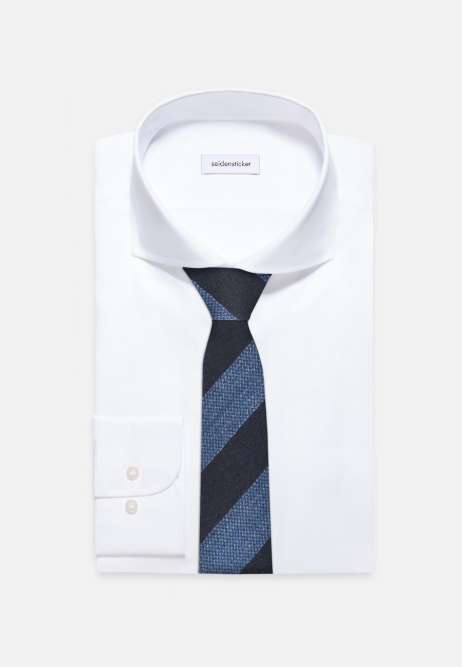 Krawatte aus Seiden-Leinenmischung in Dunkelblau |  Seidensticker Onlineshop
