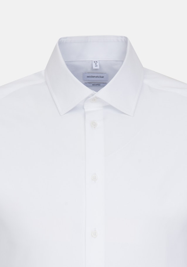 Bügelleichtes Popeline Business Hemd in Shaped mit Kentkragen in Weiß |  Seidensticker Onlineshop