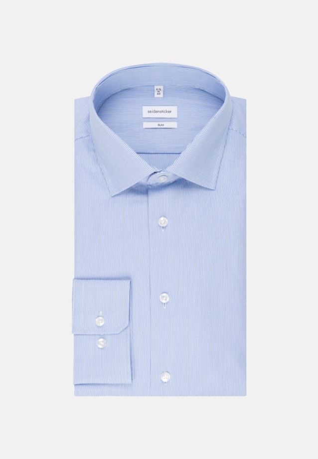 Easy-iron Structure Business Shirt in Slim with Kent-Collar in Light Blue |  Seidensticker Onlineshop