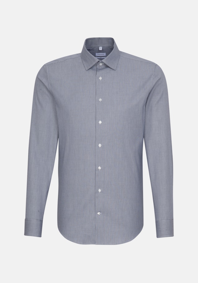 Easy-iron Structure Business Shirt in Slim with Kent-Collar in Dark Blue |  Seidensticker Onlineshop