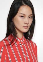 Regular fit Hemdbluse Streifen in Rot |  Seidensticker Onlineshop