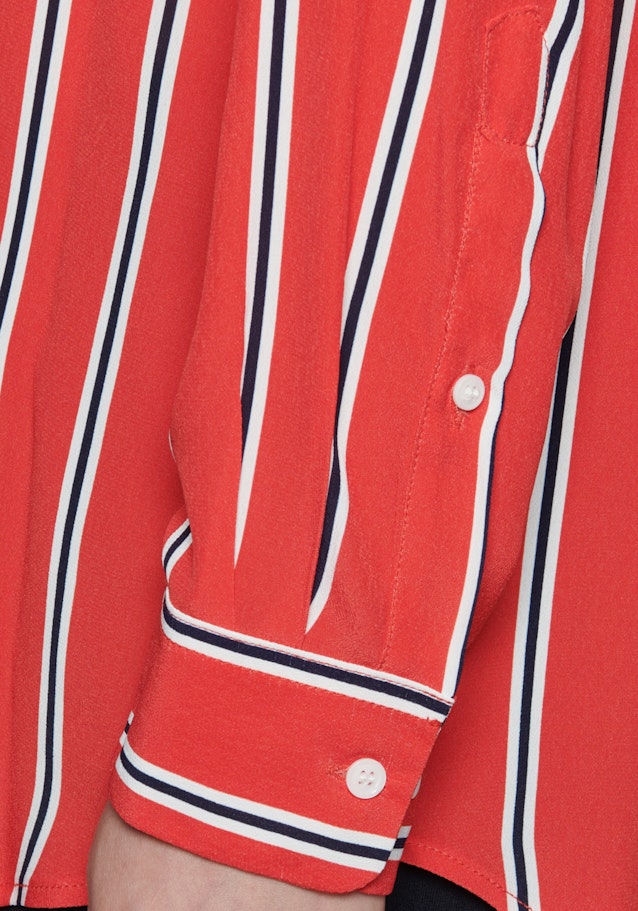 lange Arm Krepp Shirtblouse in Rood |  Seidensticker Onlineshop