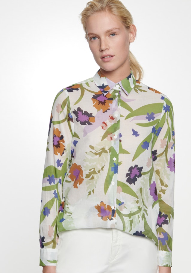 Long sleeve Voile Shirt Blouse in Ecru |  Seidensticker Onlineshop