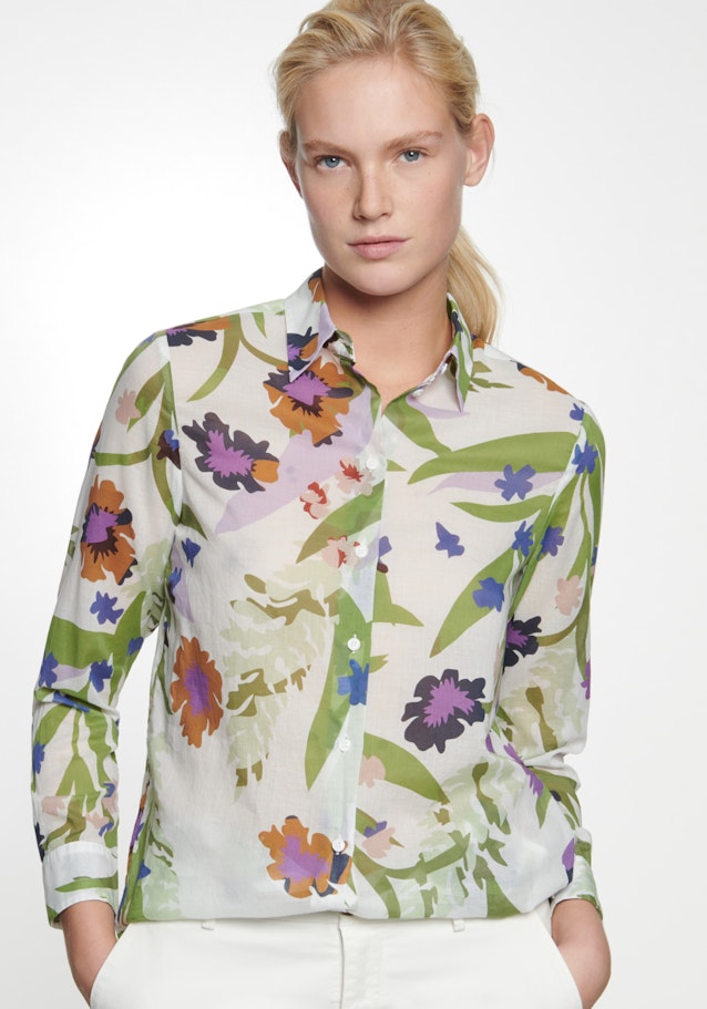 Long sleeve Voile Shirt Blouse in Ecru |  Seidensticker Onlineshop