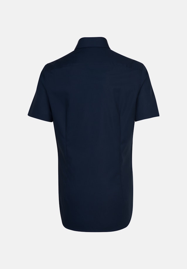 Bügelfreies Popeline Kurzarm Business Hemd in Slim mit Kentkragen in Dunkelblau |  Seidensticker Onlineshop