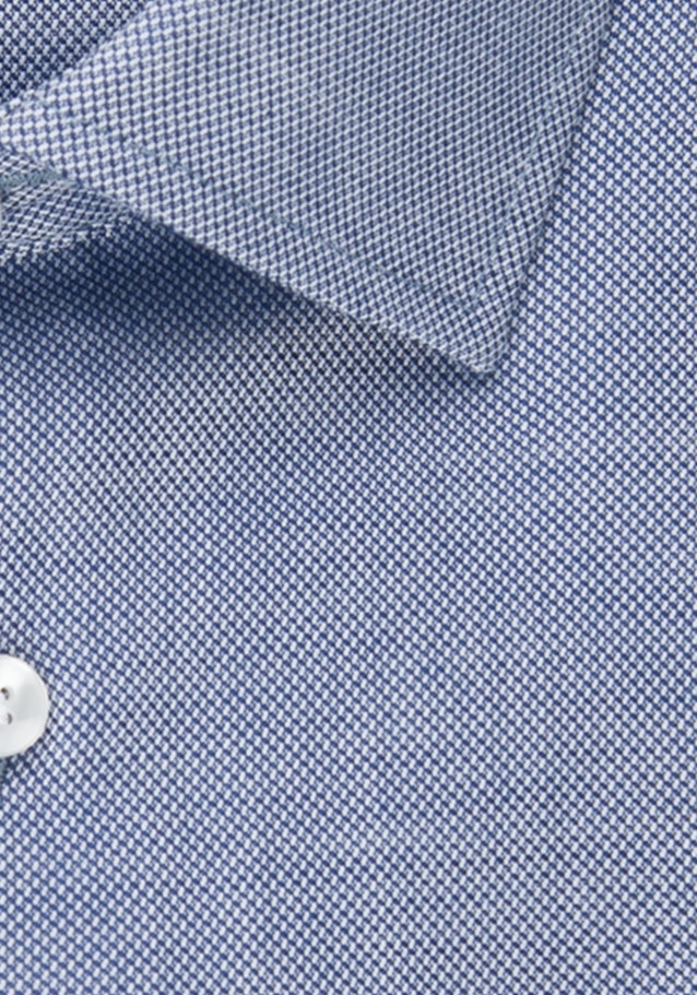 Bügelleichtes Struktur Business Hemd in Slim mit Kentkragen in Mittelblau |  Seidensticker Onlineshop