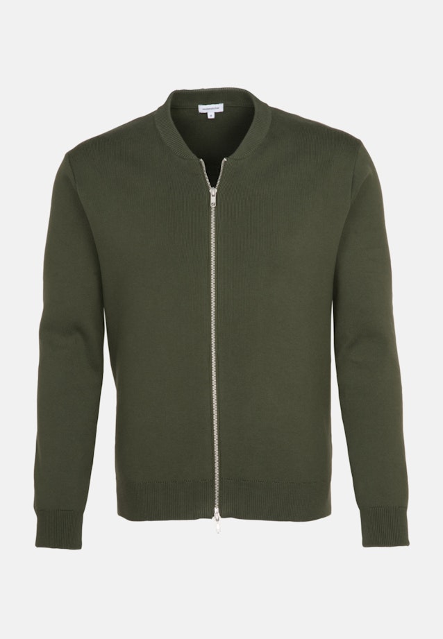Regular Knit Bomber Uni in Green |  Seidensticker Onlineshop