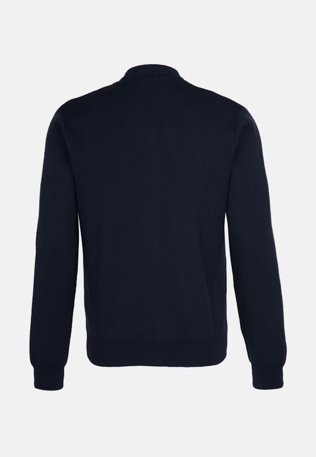 Regular Knit Bomber Uni in Dark Blue |  Seidensticker Onlineshop