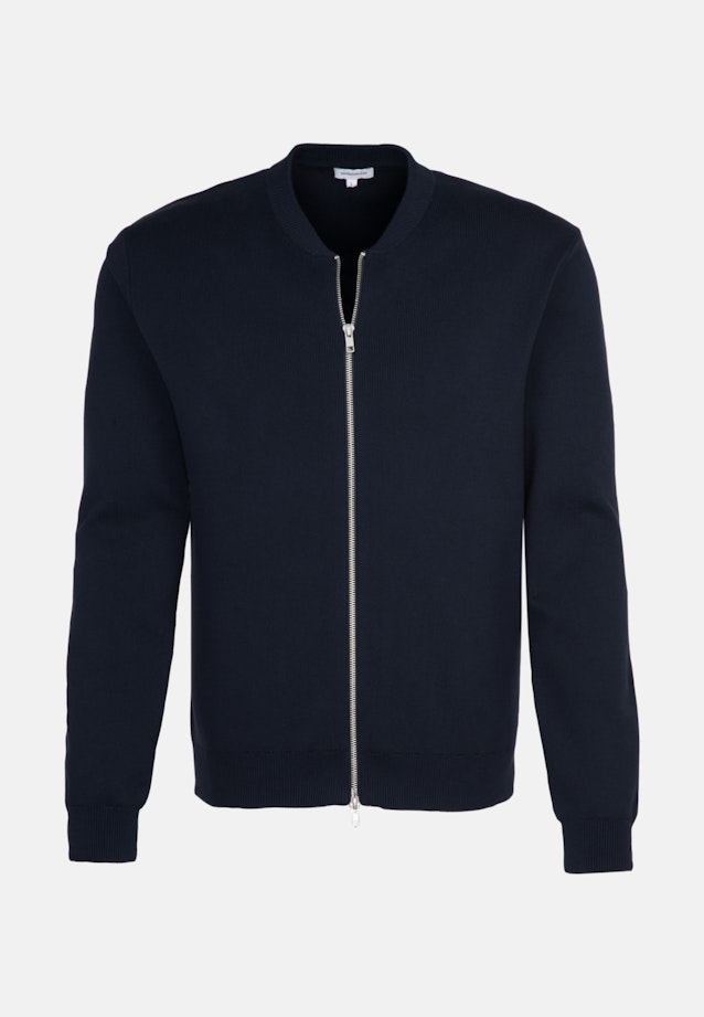 Regular Knit Bomber Uni in Dark Blue |  Seidensticker Onlineshop